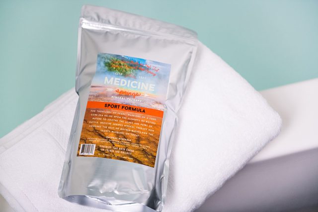 A pouch of Medicine Springs Sport Formula mineral therapy product