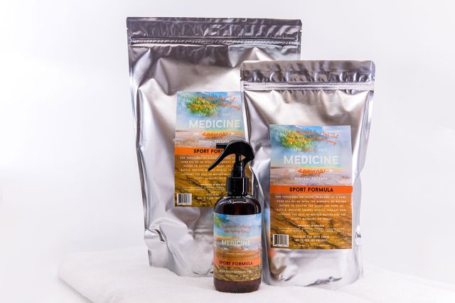 Three ways to get the Medicine Springs Sport Formula mineral therapy product.