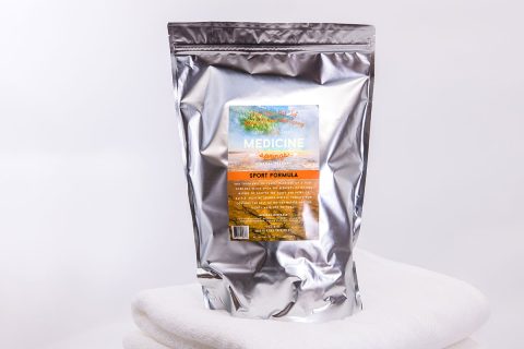 A pouch of Medicine Springs Sport Formula mineral therapy product